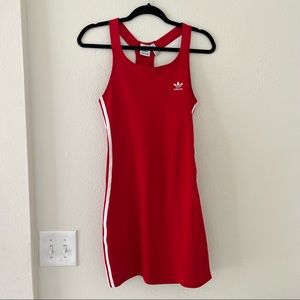 Red Adidas racer back dress.